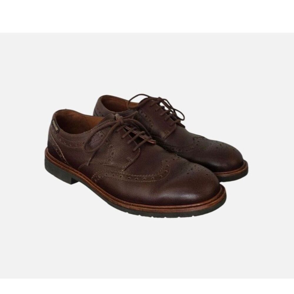MEPHISTO Goodyear Welt Max Wingtip Derby Oxford Men 10 Chestnut Brown Leather